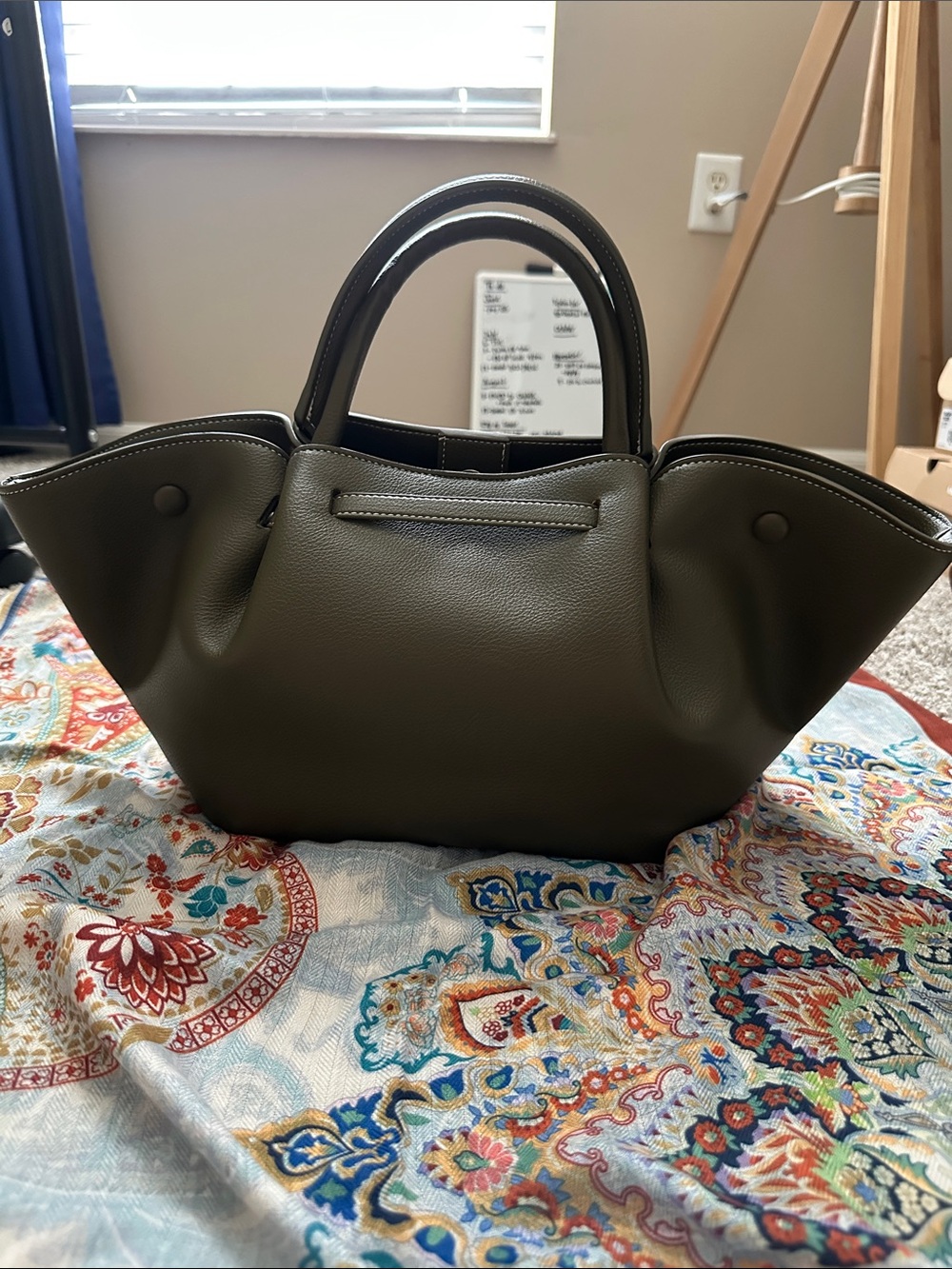 Demellier Olive Green Tote Handbag - Picture 2 of 6